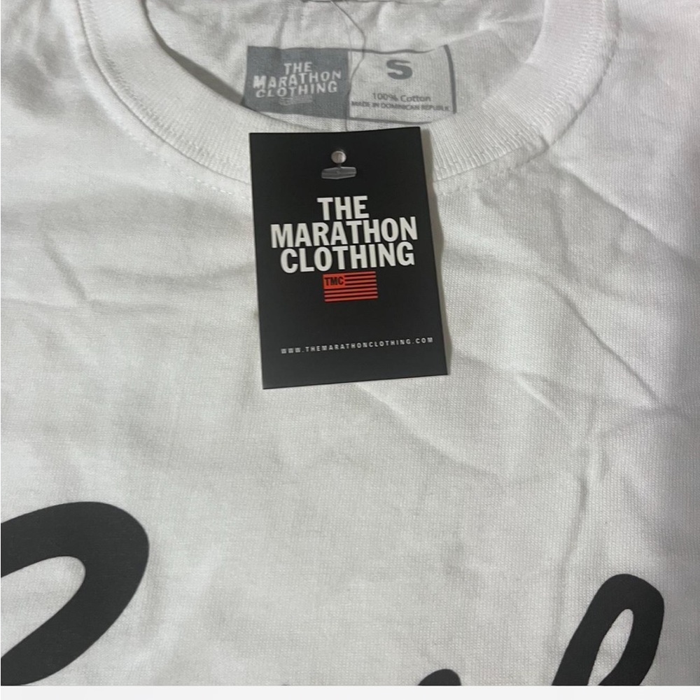The Marathon Clothing White and Black Crenshaw Short Sleeve Tee - Picture 2 of 2